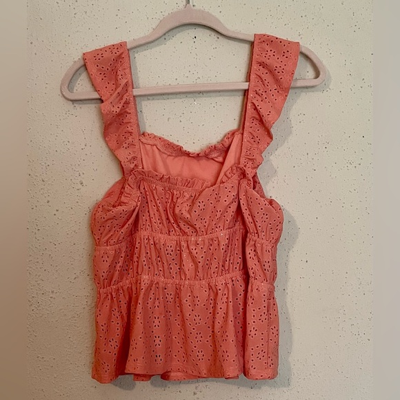 Francesca’s Blue Rain Eyelet Square Neck Tank Top - Picture 8 of 10